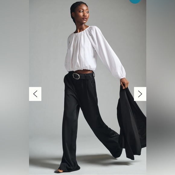 Maeve Tops - Maeve by anthropology White puffy Poplin Bubble Blouse size 1x